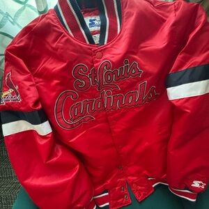 STARTER Red St. Louis Cardinals Bomber Jacket